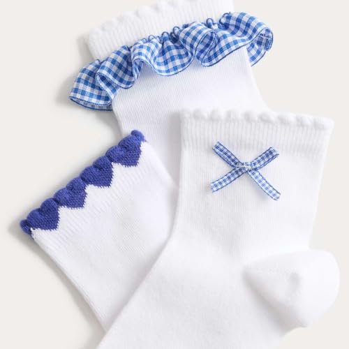 Image of Marks & Spencer Cotton Rich Blue Solid Pack of 5 Socks