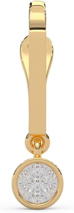 0.13 Cttw Round Cut Natural Diamond Bezel-Set Dangle Hoop Earrings for Women | Crafted in 925 Sterling Silver | Gift for Her & Special Occasions | Fine Jewelry Gift Box Included