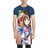 [RFSHOPWF] ウマ娘 ライスシャワー エプロン H型シンプルカフェエプロン おしゃれレディースメンズポケット付き シワになりにくい撥水汚れにくい家庭用ピナフォア 保育士キッチン業務用作業用えぷろん。70cm×84cm