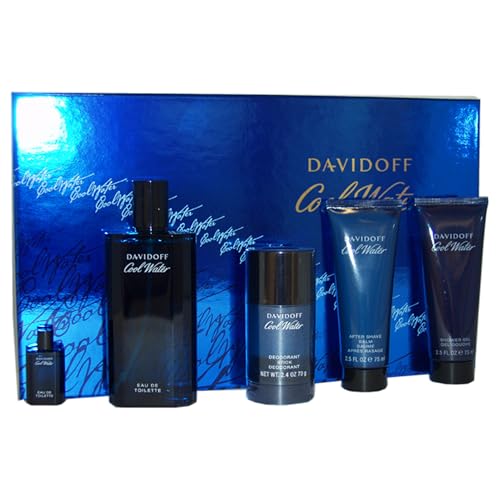 Recopilación de Davidoff más recomendados. 48 Cool Water by Davidoff for Men - 5 Pc Gift Set 4.2oz EDT Spray, 2.5oz After Shave Balm, 2.5oz Shower Gel, 2.4oz Deodorant Stick, 5ml Mini EDT Splash