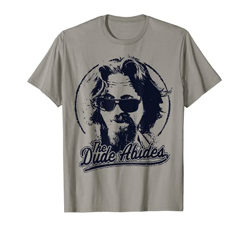 The big lebowski the dude abides classic circle logo t-shirt
