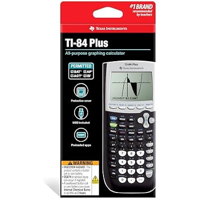 Texas Instruments TI-84 Plus Graphics Calculator, Black 320 x 240 pixels (2.8 diagonal)