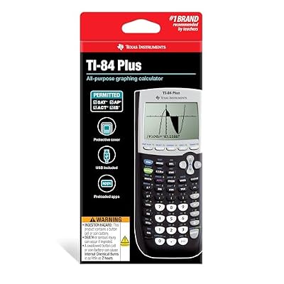 Texas Instruments TI-84 Plus Graphics Calculator, Black 320 x 240 pixels (2.8 diagonal)