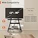 Perlegear Mobile TV Stand with Soundbar Mount, Rolling Floor TV Stand with Wheels for 43-83