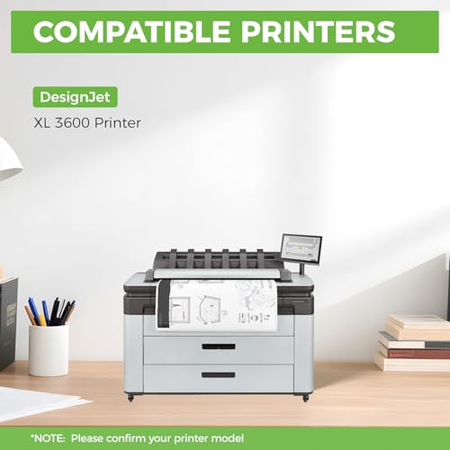 Image of 766 Ink Cartridge 300ml 6-Pack with chip High Yield Replacement for HP 766 Ink 3ED57A P2V89A P2V90A P2V91A P2V93A 3ED55A ompatible with Designjet XL 3600 Printer Matte Black Cyan Gray Magenta Yellow