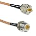 3 feet RG142 PL259 UHF Male to N Female Bulkhead RF Coaxial Cable