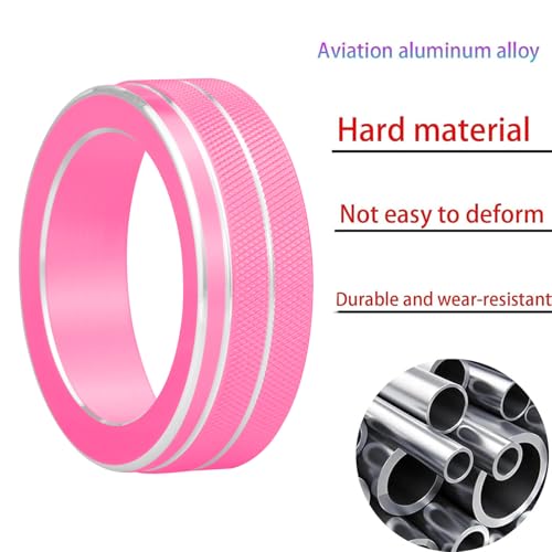 Image of for Toyota RAV4 /RAV4 Hybrid 2023 2024 2025 air Conditioning knob Cover, Start Button Cover Decorative Ring, Volume, Aluminum Alloy Decoration (RAV4, Pink)