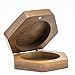 UDIXI Wooden Dice Box Hexagonal Walnut Dice Case with Magnetic Lid for Storage 7-Die D&D Polyhedral Dice, Easy Carring, DND Gift (Dragon Pattern)