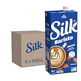 SILK Barista Almond Milk - Frothable - 6 Pack - 946ml - Plant-Based Beverage - Dairy-Free - Vegan - Shelf Stable - Non-GMO - Barista Approved