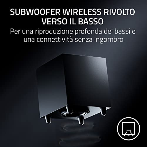 Razer Nommo V2 Pro - Altoparlanti da Gaming per PC 2.1 Full Range con Subwoofer Wireless (Driver Full Range da 3" con Punte di Fase in Alluminio, THX Spatial Audio) Nero - Immagine 2