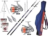 Lineaeffe funda bolsa porta cañas Surfcasting 175 cm : realizada con cuerda de nailon antideslizante fondo reforzado larga correa regulable Dimensiones 175 x 16 x 31/16 cm