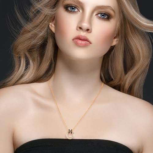 Gold Necklace for Women Dainty Gold Necklace H Enamel Pendtant Necklace Christmas Mothers Day Gifts for Women4