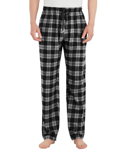 Idtswch Tall Mens Pajamas Pants 32/34/36/38 Long Inseam Plaid Lounge Pants Sleepwear Bottoms