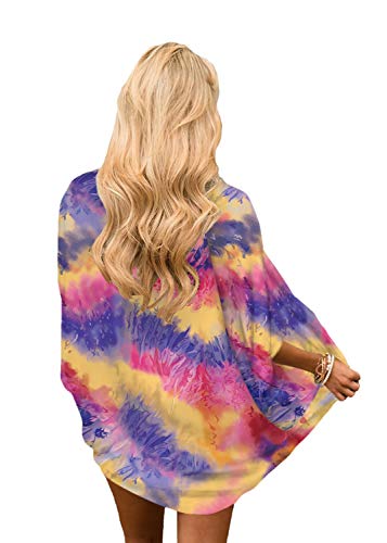 Image of CASURESS Women's Cardigan-Sheer Kimono Loose Summer Floral Print Cover Ups
