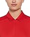 PGA Tour Women's Airflux Short Sleeve Golf Polo Shirt with Zipper, Moisture-Wicking Fabric and Sun Protection, Lychee, X-Large