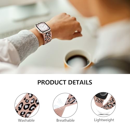 Image of 4 Pack Stretchy Solo Loop Compatible with Apple Watch Bands 38mm 40mm 41mm 42mm 44mm 45mm 46mm 49mm Women Men, Sport Nylon Elastic Straps Wristbands for iWatch Series 11 10 9 8 7 6 5 4 11 Ultra /SE 3 2
