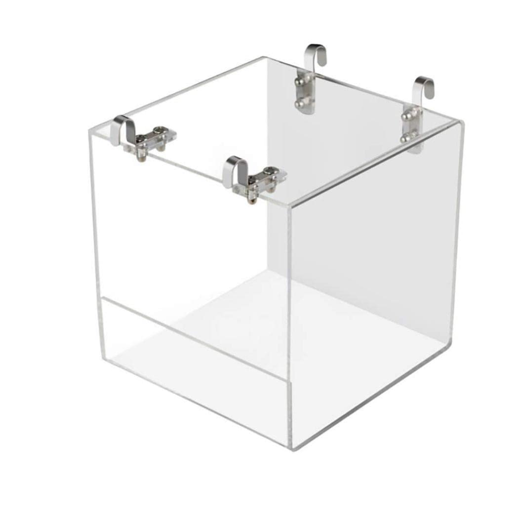 Baignoire à oiseaux Cage Bain d'oiseau Pet Oiseau avec Crochet de suspension en métal pour Perroquet Perroquet Douche Transparent pour la maison