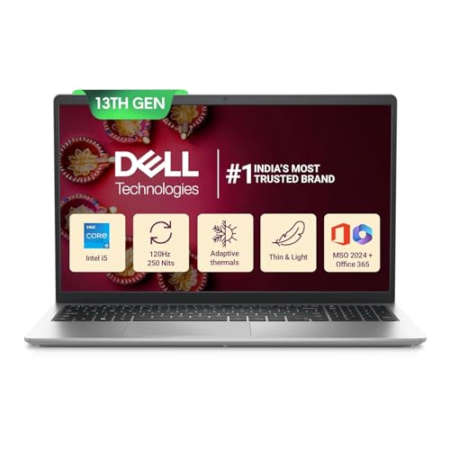 Dell Inspiron 3530, Intel Core i5 13th Gen-1334U,16GB RAM, 1TB SSD, FHD 15.6'/39.62 cm, Win11+MSO'24 (Office 365*) Silver, 1.62kg, Backlit...