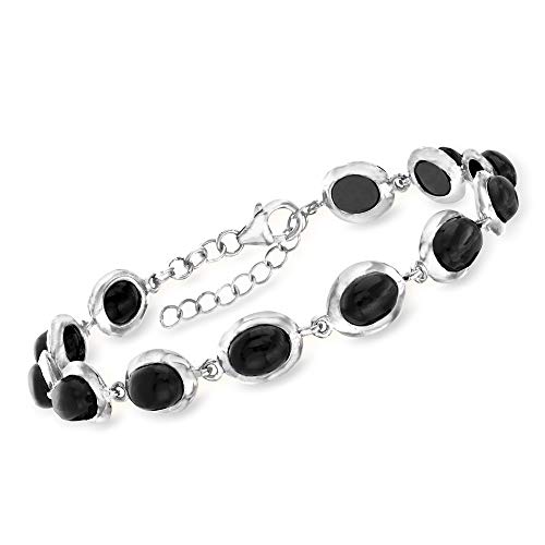 Ross-Simons Black Onyx Bracelet in Sterling Silver