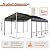 12x20 FT Heavy Duty Metal Carport, Garage Tent with Galvanized Steel Roof and Enhanced Base, All-Weather Canopy, Outdoor Shelter for Cars, Trucks and Boats, Black (12x20 FT)