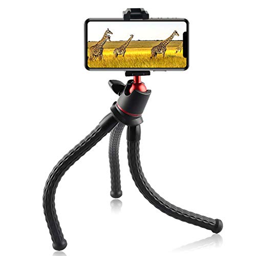 Tragbar Handy Stativ, Kamera Stativ mit Handy Halter, Mini Flexible Octopus Style Smartphone Reise Stativ, Handy Halter Halterung Gorillapod