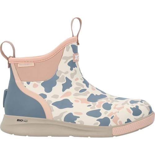 Image of XTRATUF 6 inch Women's Ankle Deck Boot Sport - 30% Lighter, 100% Waterproof Rubber Fishing Footwear - Non-Marking, SRC-Rated Slip-Resistant Outsole - Moisture-Wicking Liner