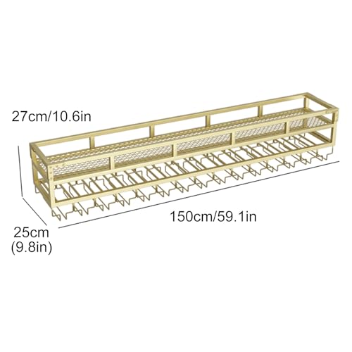 Soporte de Pared para Botellas de Vino Metal 150x25x27cm miniatura 2