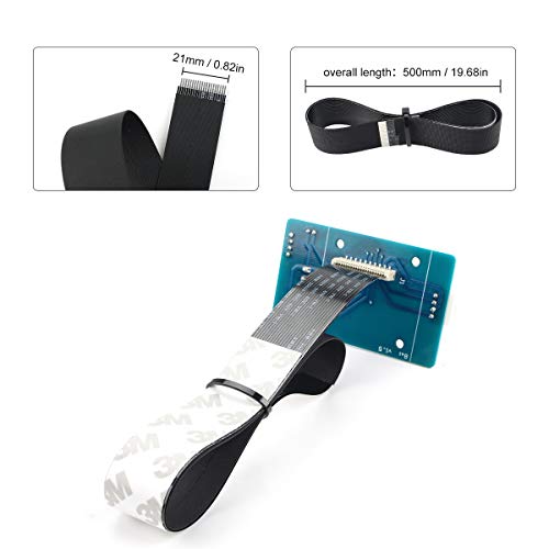 Imdinnogo 3D Printer Replacement Part Transfer Extruder Board Controller With Fpc 20 Pin Ribbon Cable No Bend Compatible With Artileri Sidewinder X1 Accessories #TOP1