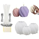 3D Kerzenformen Silikon : Sie KöNnen 3 Arten Von 3D-Orbicular-Silikonform In Verschiedenen GrößEn Erhalten, Diese 3D-Kerzenformen Silikon Zeichnen Sich Durch Lebendige Wellentextur-Design, Einzigartige Und Exquisite Aussicht, Ideal FüR Tischkerzen FüR HäUser, GeschäFte, Hochzeiten, Partys, Geburtstage.