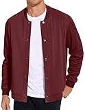 COOFANDY Men's Fashion Jackets Stylish Knit Jersey High School Sports Jackets