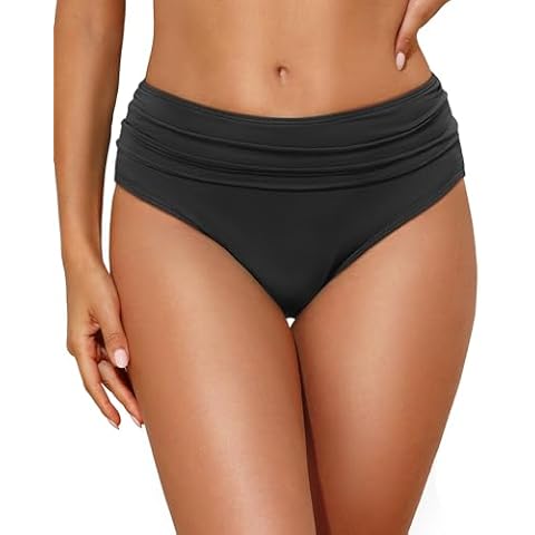 Tempt Me Black Mid Rise Bikini Bottoms Cover