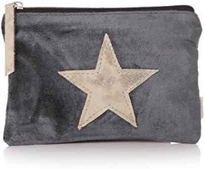 Ta Da Star Purse in Grey Velvet Gold Star by Shruti