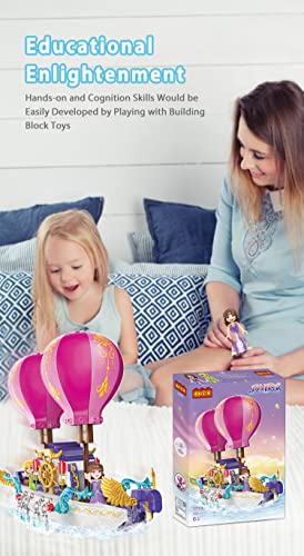 Image of PLUSPOINT Girl Toys for 6-12 Years Old, STEM Princess Castle Building Stacking Block Sets for Kid's Basic Skills Learning and Development Bricks Gifts for Toddlers ,Girls (Fairy Ship)