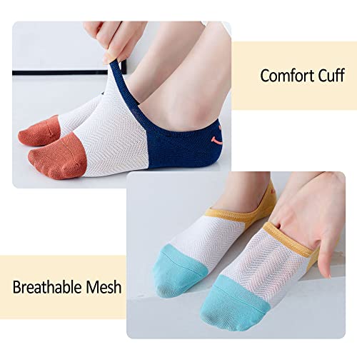 Womens No Show Socks 5 Pairs Invisible Cute Socks Womens Low Cut Socks Hidden Non Slip Socks Breathable Thin Socks3