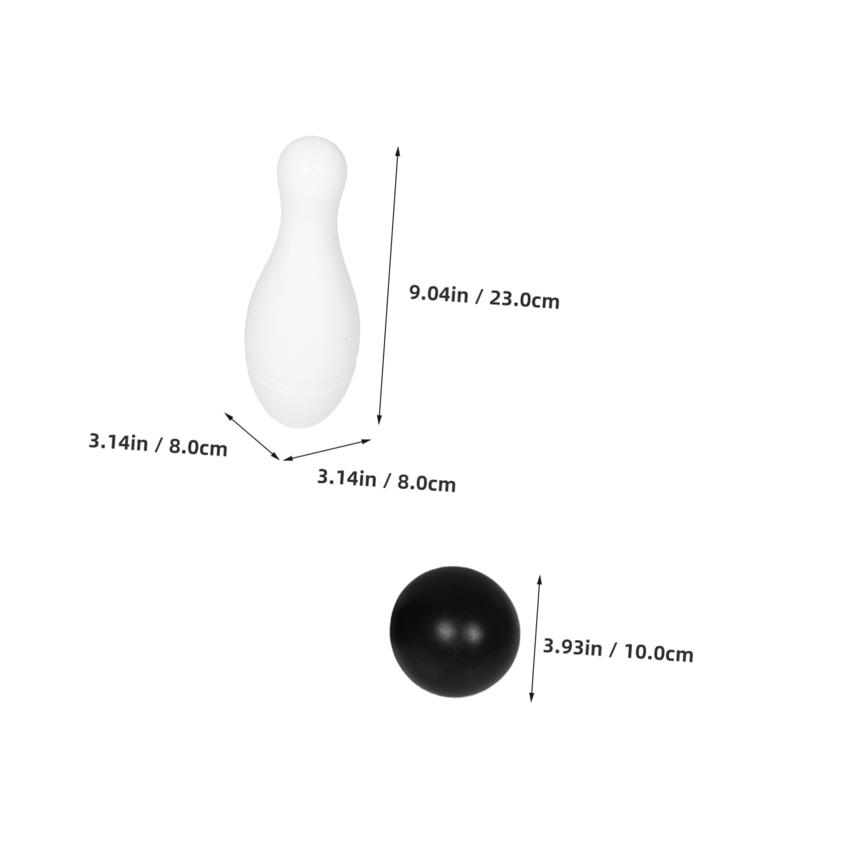 TOYANDONA Juego de Bolos y 2 Bolas para Niños 10 Bolos de Plástico y Juego Interactivo Adecuado para Manos Pequeñas en Interiores y Exteriores