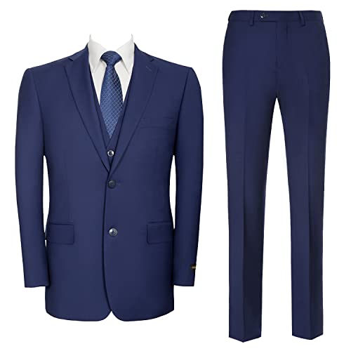 Pio Lorenzo Herren 3-teiliger Anzug klassischer Anzug einreihiger Blazer &...