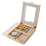 schmuckbox holz 🌱 Perfektes Geschenk - Dank des einfachen und stilvollen Designs ist die Schmuckdose die perfekte Geschenkidee für Liebhaber von Schmuck und Accessoires.