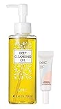 DHC Must Haves, Deep Cleansing Oil Medium, Velvet Skin Coat Mini, Facial Cleansing Oil, Makeup Primer, Fragrance and Colorant Free, Ideal for All Skin Types, 4.1 oz. and 0.18 oz.