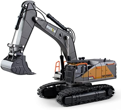 1/50 Scale Metal Excavator Toy, Diecast Engineering Construction Vehicles, Digger Trucks Toys for Boys Kids