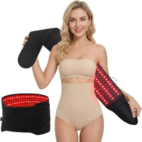 Nurasculpt Waist Band Red Light, Red Light Therapy Belt for Body, 660nm/850nm LED Bead Wearable Wrap for Back Shoulder Waist Stomach Knee Muscle