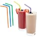 Flexible Plastic Drinking Straws in 5 Colors, Bulk Set (8.25 in, 300 Count)