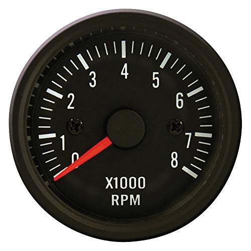 AUTO-STYLE Instrument Performance noir classique compte-tours >8000rpm 2/3/4/5/6/8 cil. 52mm
