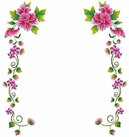 DreamKraft Pink Flower with Olive Floral Vines Wall Stickers for Door Wall Sticker, Home Docor (Multicolor, PVC Vinly, 68 cm x 50 cm) (B09P65TVMN) Amazon Price History, Amazon Price Tracker