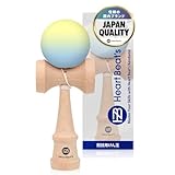 【モダンなパステルカラー 競技用けん玉】 けん玉 剣玉 けんだま Kendama マット塗装 ツートン 7色 ミスティカルパステル レモンイエロー/ライトブルー [Heart Beat’s]