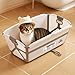NEZART Multipurpose Collapsible Pet Bathtub with Water Drain Plug, Fold-able Bathtub for Puppy Small Dogs Cats, Portable & Space Saving Design, Gray