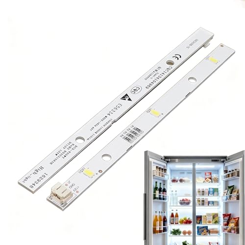 2 Pcs LED Strip Light for RONGSHENG/HISENSE Refrigerator, LED Fridge Light Bar E349766 MDDZ-162A 1629348 1529227 DC12V 2W Compatible with Kenwood Fridge KIFF5017 KIFF5020 KIFF7017 KIFF7020 KSBNDIX18