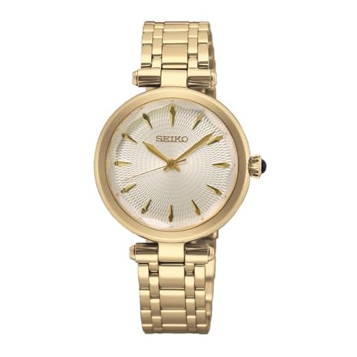 Seiko Reloj Analógico para Mujeres de Cuarzo con Correa en Acero Inoxidable SRZ554P1