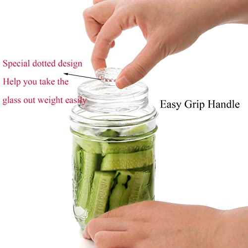 Lot De 4 Poids De Fermentation En Verre Avec Poignées Faciles