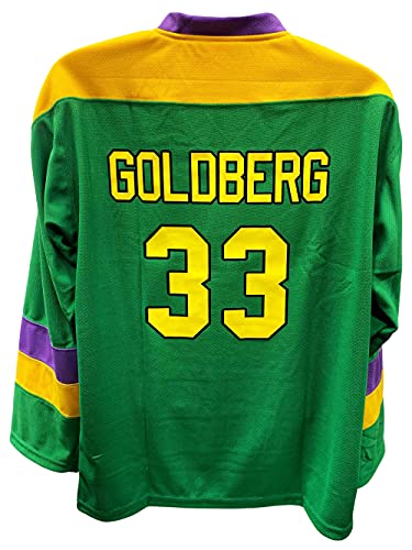 Greg Goldberg #33 Ducks Hockey Jersey -Adult Large Green - Thumbnail 7