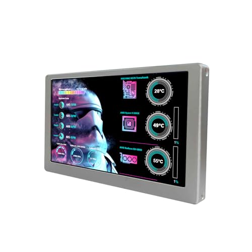 Image of VSDISPLAY 5'' LCD Monitor 800x480 LCD Monitor Temp CPU GPU RAM Display,Silver